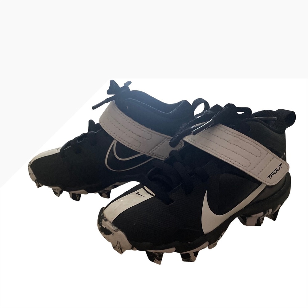 Nike Force Trout 7 Pro MCS Kids Baseball Cleats Black White Size 10C